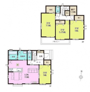 Ԏ}îPˌj@4LDK+WIC+[+J[Xy[X2