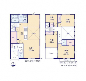 Ԏ}îPˌj@4LDK{2WIC