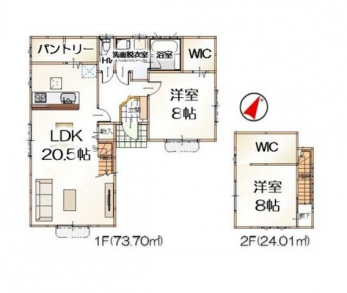 Ԏ}îPˌj@2LDK{2WIC