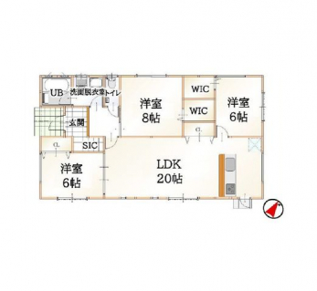 Ԏ}îPˌj@3LDK{2WIC