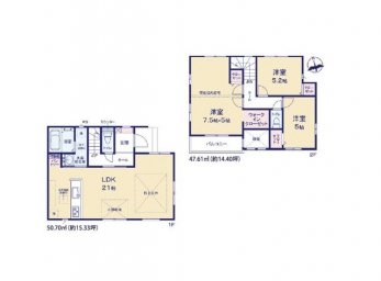 �Ԏ��}�i�̂P�ˌ��j�@3(4)LDK