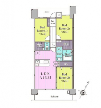 Ԏ}îP}Vj@3LDK+2WIC