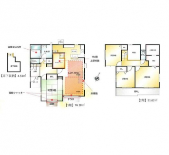 �Ԏ��}�i�̂P�ˌ��j�@4LDK