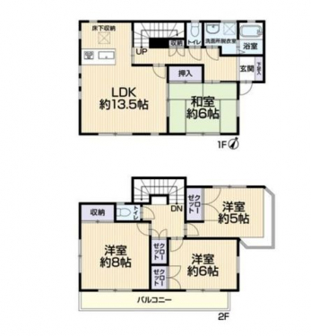 �Ԏ��}�i�̂P�ˌ��j�@4LDK