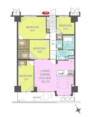 Ԏ}îP}Vj@4LDK+2WIC