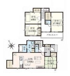 �Ԏ��}�i�̂P�ˌ��j�@4LDK