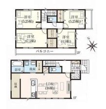 �Ԏ��}�i�̂P�ˌ��j�@4LDK