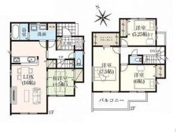 �Ԏ��}�i�̂P�ˌ��j�@4LDK