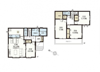 �Ԏ��}�i�̂P�ˌ��j�@4LDK