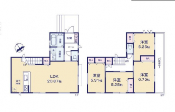 �Ԏ��}�i�̂P�ˌ��j�@4LDK