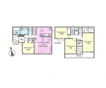 Ԏ}îPˌj@4LDK{2WIC{t@~[N[[bg