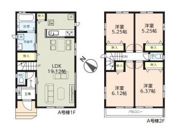 �Ԏ��}�i�̂P�ˌ��j�@4LDK