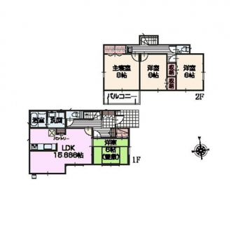 �Ԏ��}�i�̂P�ˌ��j�@4LDK