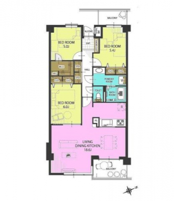 �Ԏ��}�i�̂P�}���V�����j�@3LDK