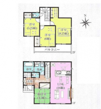 �Ԏ��}�i�̂P�ˌ��j�@4LDK+WIC+SC