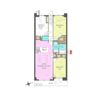 �Ԏ��}�i�̂P�}���V�����j�@2SLDK�{WIC