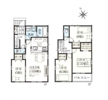 �Ԏ��}�i�̂P�ˌ��j�@4LDK