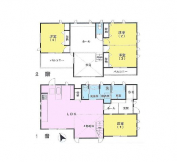 �Ԏ��}�i�̂P�ˌ��j�@4LDK