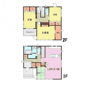 Ԏ}îPˌj@3SLDK+WIC