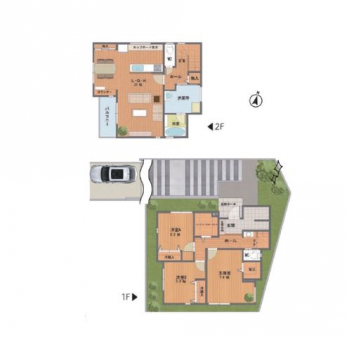 �Ԏ��}�i�̂P�ˌ��j�@3LDK�{WIC�{�t�@�~���[�N���[�[�b�g