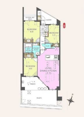 �Ԏ��}�i�̂P�}���V�����j�@3LDK