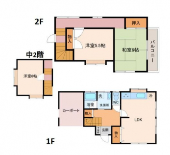 �Ԏ��}�i�̂P�ˌ��j�@3LDK