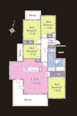 �Ԏ��}�i�̂P�}���V�����j�@4LDK