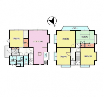 �Ԏ��}�i�̂P�ˌ��j�@5LDK