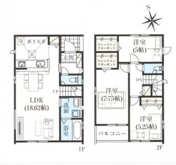 �Ԏ��}�i�̂P�ˌ��j�@3LDK