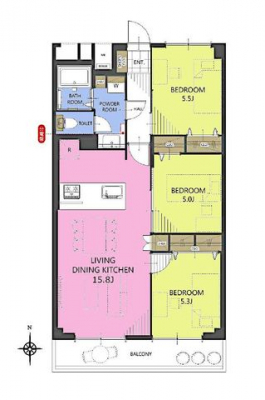 �Ԏ��}�i�̂P�}���V�����j�@3LDK