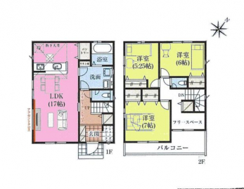 �Ԏ��}�i�̂P�ˌ��j�@3LDK