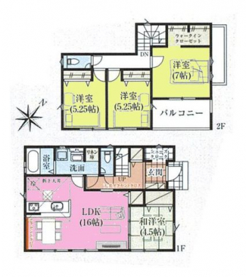 �Ԏ��}�i�̂P�ˌ��j�@3LDK