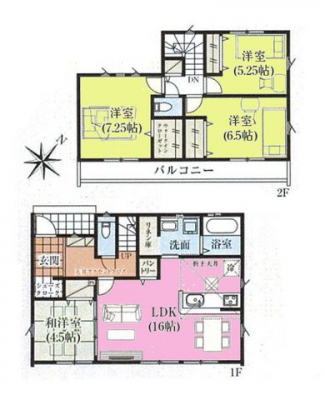 �Ԏ��}�i�̂P�ˌ��j�@4LDK