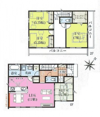 �Ԏ��}�i�̂P�ˌ��j�@4LDK