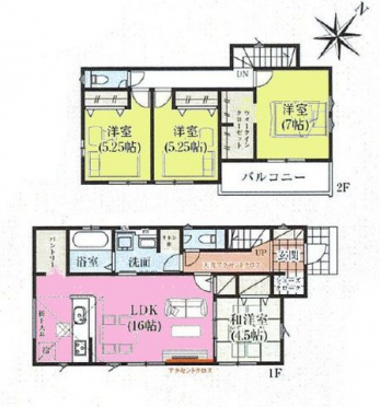 �Ԏ��}�i�̂P�ˌ��j�@4LDK