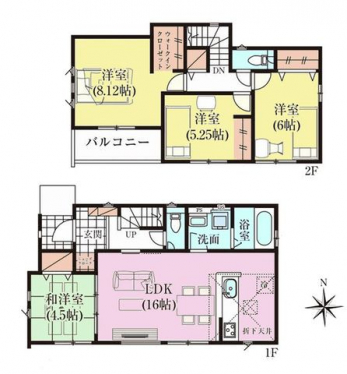 �Ԏ��}�i�̂P�ˌ��j�@4LDK