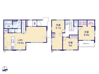 �Ԏ��}�i�̂P�ˌ��j�@3LDK�{WIC