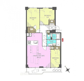 �Ԏ��}�i�̂P�}���V�����j�@3LDK�{WIC