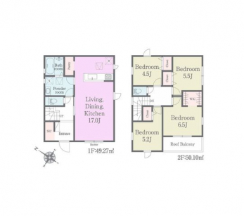 �Ԏ��}�i�̂P�ˌ��j�@4LDK