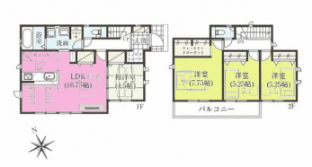 �Ԏ��}�i�̂P�ˌ��j�@4LDK