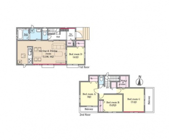 �Ԏ��}�i�̂P�ˌ��j�@4LDK�{WIC