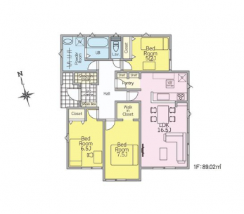 �Ԏ��}�i�̂P�ˌ��j�@3LDK