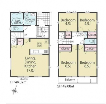 �Ԏ��}�i�̂P�ˌ��j�@4LDK