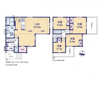 �Ԏ��}�i�̂P�ˌ��j�@4LDK