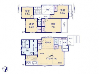 �Ԏ��}�i�̂P�ˌ��j�@4LDK