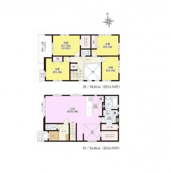 �Ԏ��}�i�̂P�ˌ��j�@4LDK