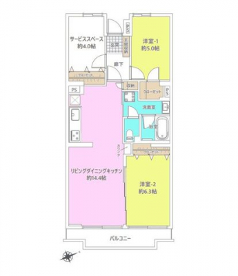 �Ԏ��}�i�̂P�}���V�����j�@2LDK+S