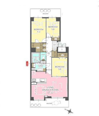 �Ԏ��}�i�̂P�}���V�����j�@3LDK+WIC