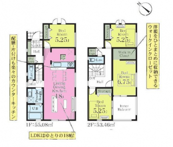 �Ԏ��}�i�̂P�ˌ��j�@4LDK