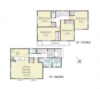 �Ԏ��}�i�̂P�ˌ��j�@3LDK